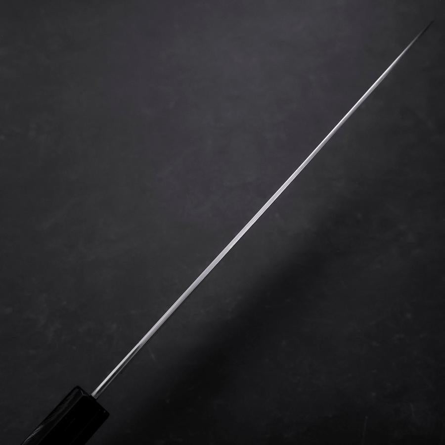 Gyuto Blue Steel #1 Suminagashi Buffalo Ebony Handle 240mm
