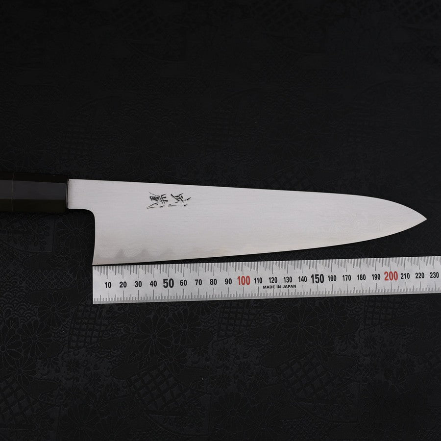 Gyuto Blue Steel #1 Suminagashi Buffalo Ebony Handle 240mm