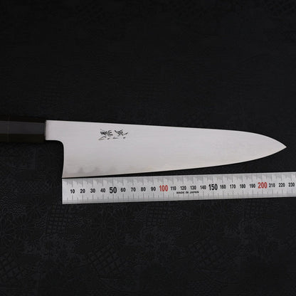 Gyuto Blue Steel #1 Suminagashi Buffalo Ebony Handle 240mm