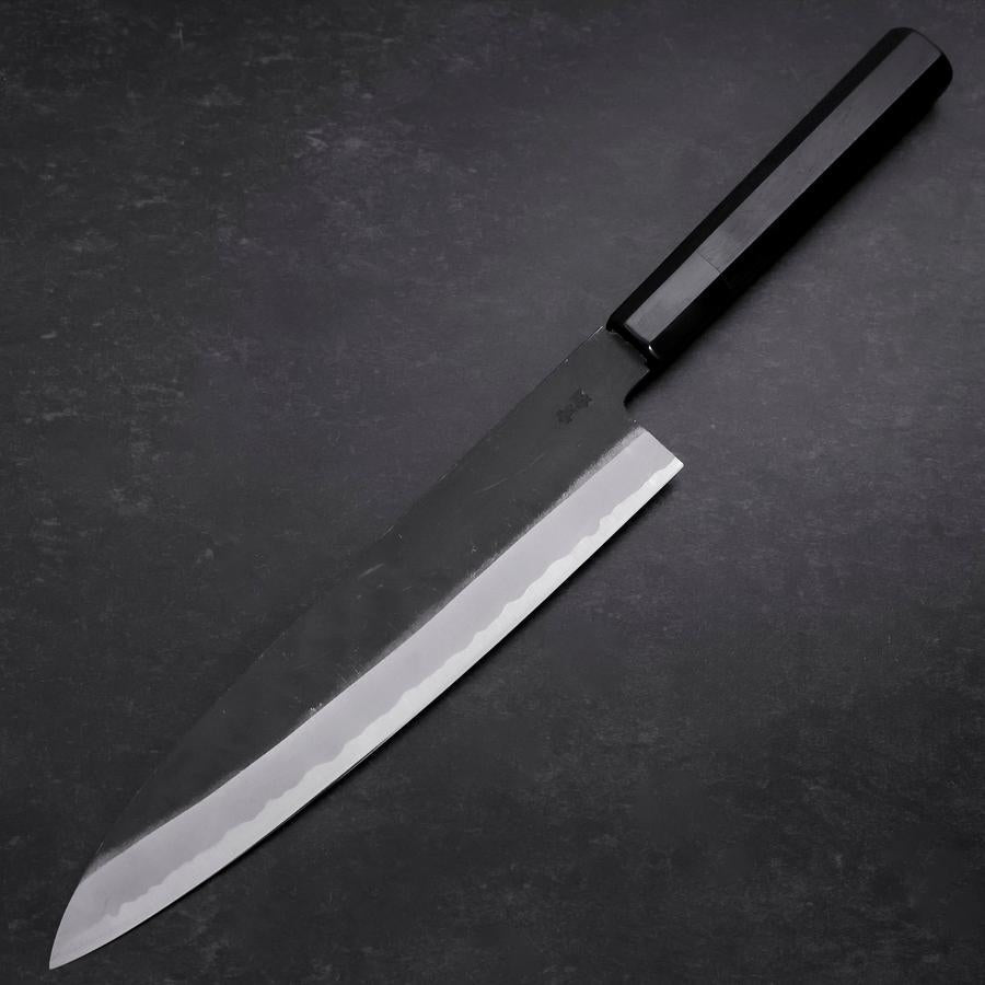 Gyuto Blue Steel #2 Chokin Kurouchi Dragon Buffalo Ebony Handle 240mm
