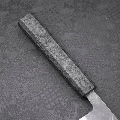 Gyuto Blue Steel #2 Kurouchi Black Ishime Urushi Handle 210M