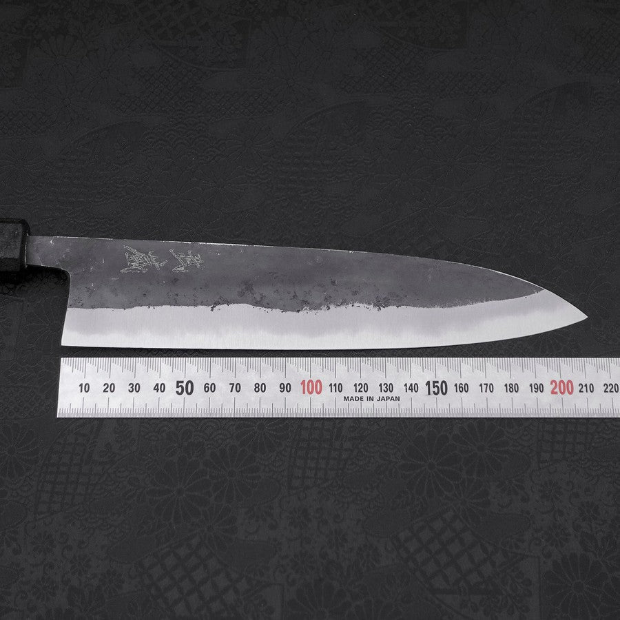 Gyuto Blue Steel #2 Kurouchi Black Ishime Urushi Handle 210M