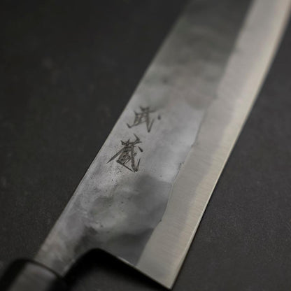 Gyuto Blue Steel #2 Kurouchi Buffalo Ebony Handle 210mm