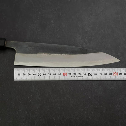 Gyuto Blue Steel #2 Kurouchi Buffalo Ebony Handle 210mm