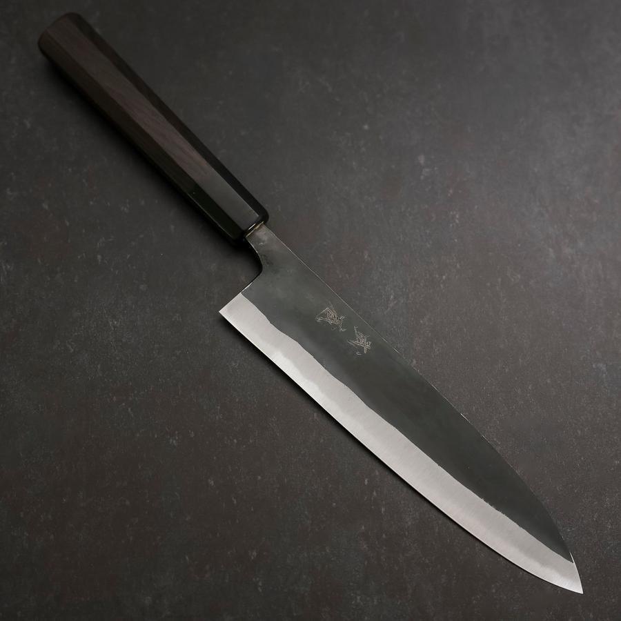 Gyuto Blue Steel #2 Kurouchi Buffalo Ebony Handle 210mm