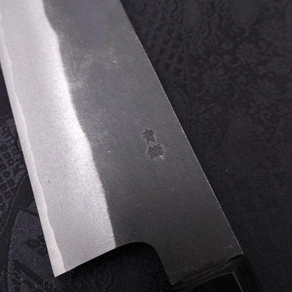 Gyuto Blue Steel #2 Kurouchi Chokin Dragon Buffalo Ebony Handle 210mm