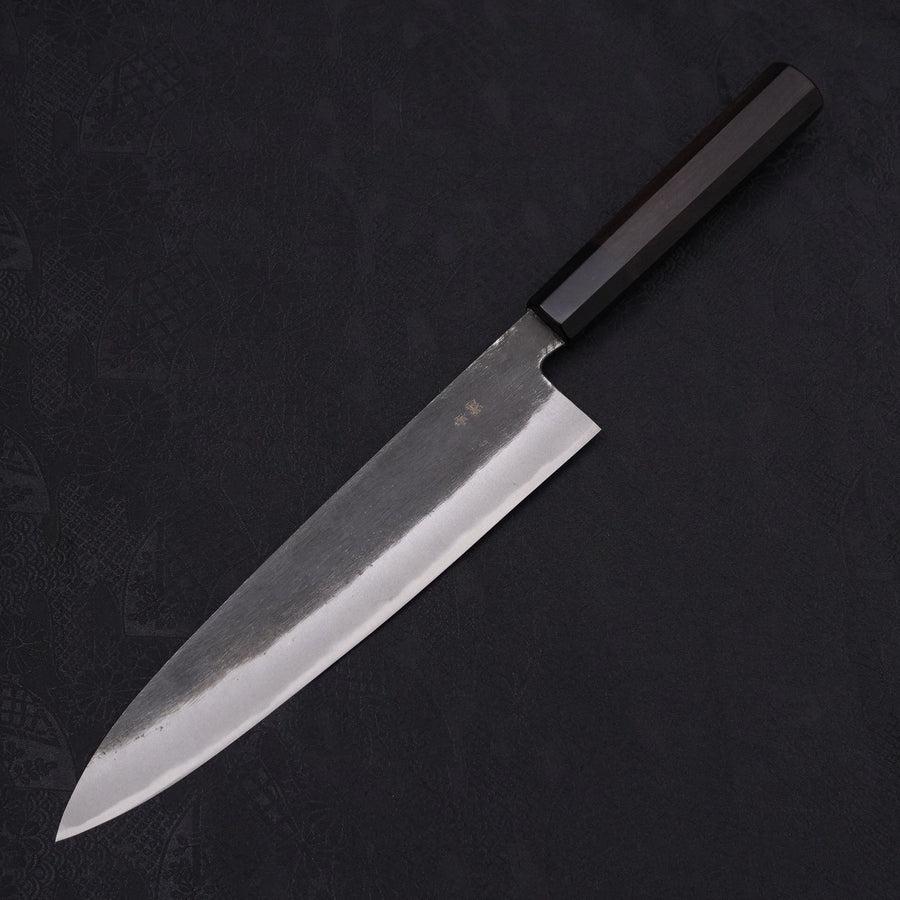 Gyuto Blue Steel #2 Kurouchi Chokin Dragon Buffalo Ebony Handle 240mm