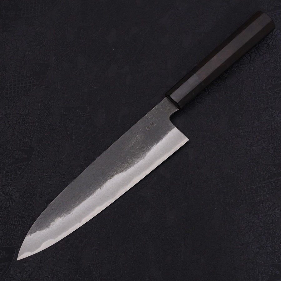 Gyuto Blue Steel #2 Kurouchi Chokin Snake-Sakura Buffalo Ebony Handle 210mm