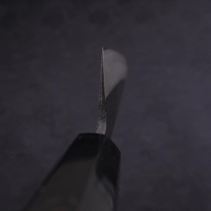 Gyuto Blue Steel #2 Kurouchi Damascus Buffalo Ebony Handle 180mm