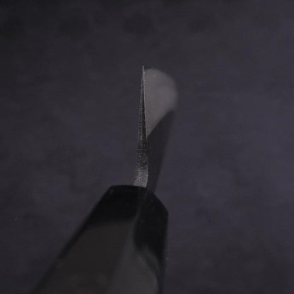 Gyuto Blue Steel #2 Kurouchi Damascus Buffalo Ebony Handle 180mm