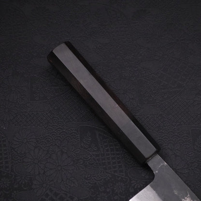 Gyuto Blue Steel #2 Kurouchi Damascus Buffalo Ebony Handle 180mm