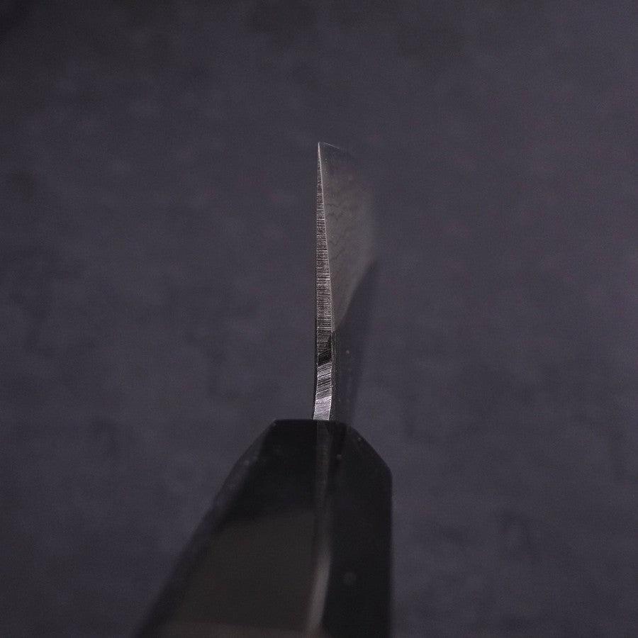 Gyuto Blue Steel #2 Kurouchi Damascus Buffalo Ebony Handle 210mm