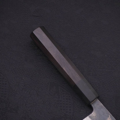 Gyuto Blue Steel #2 Kurouchi Damascus Buffalo Ebony Handle 210mm