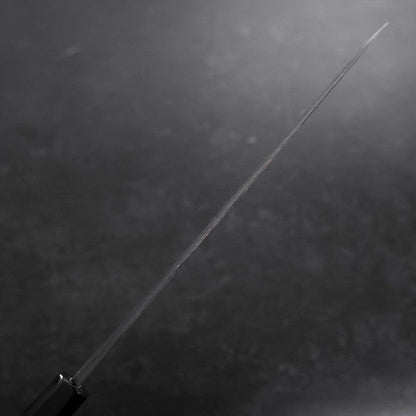 Gyuto Blue Steel #2 Kurouchi Damascus Chokin Dragon Buffalo Ebony Handle 240mm