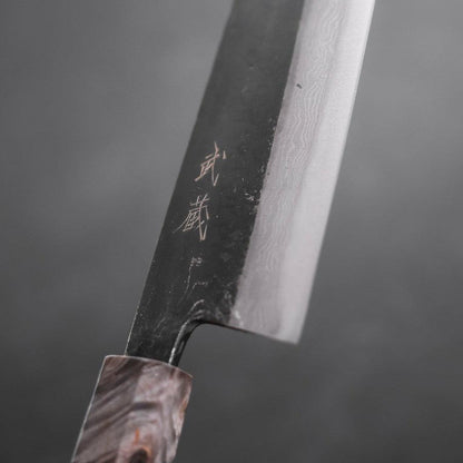 Gyuto Blue Steel #2 Kurouchi Damascus Maple Handle 210mm