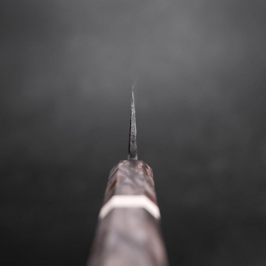 Gyuto Blue Steel #2 Kurouchi Damascus Maple Handle 210mm