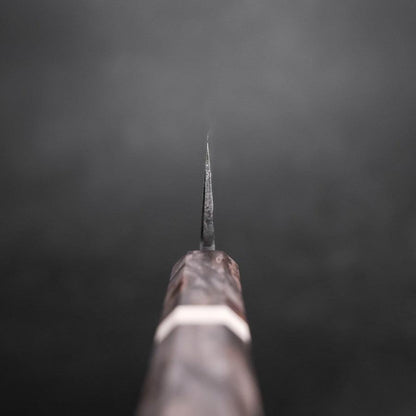 Gyuto Blue Steel #2 Kurouchi Damascus Maple Handle 210mm