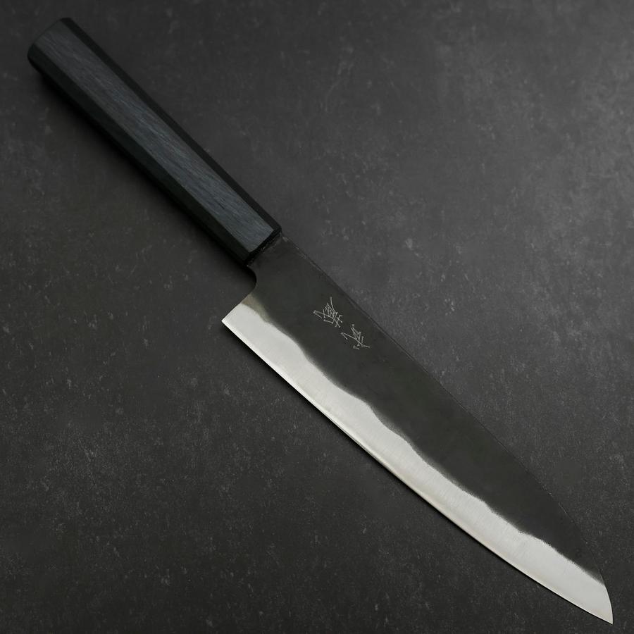 Gyuto Blue Steel #2 Kurouchi Dark Blue Urushi Handle 210mm