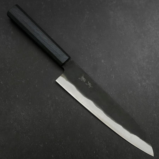 Gyuto Blue Steel #2 Kurouchi Dark Blue Urushi Handle 210mm