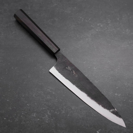 Gyuto Blue Steel #2 Kurouchi Ebony Handle 210mm