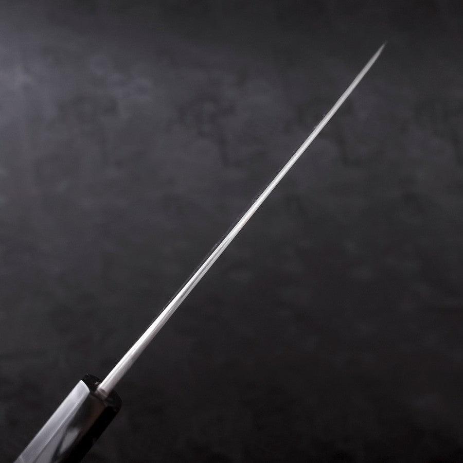 Gyuto Blue Steel #2 Kurouchi Stainless Clad Chokin Dragon Buffalo Ebony Handle 180mm