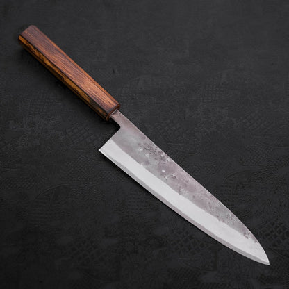 Gyuto Blue Steel #2 Nashiji Stainless Clad Sumi Urushi Handle 210mm