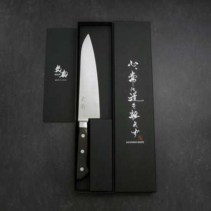 Gyuto Molybdenum Polished Western Black Handle 180mm