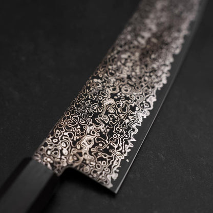Gyuto SG-2 Black Nickel Damascus Ebony Handle 210mm