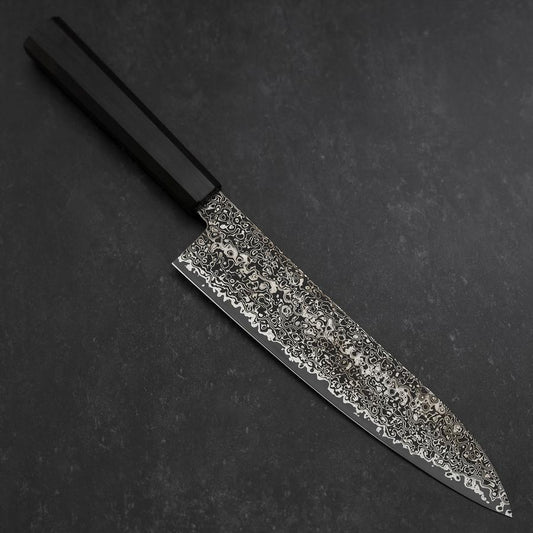 Gyuto SG-2 Black Nickel Damascus Ebony Handle 210mm