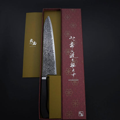 Gyuto SG-2 Black Nickel Damascus Western Ebony Handle 240mm