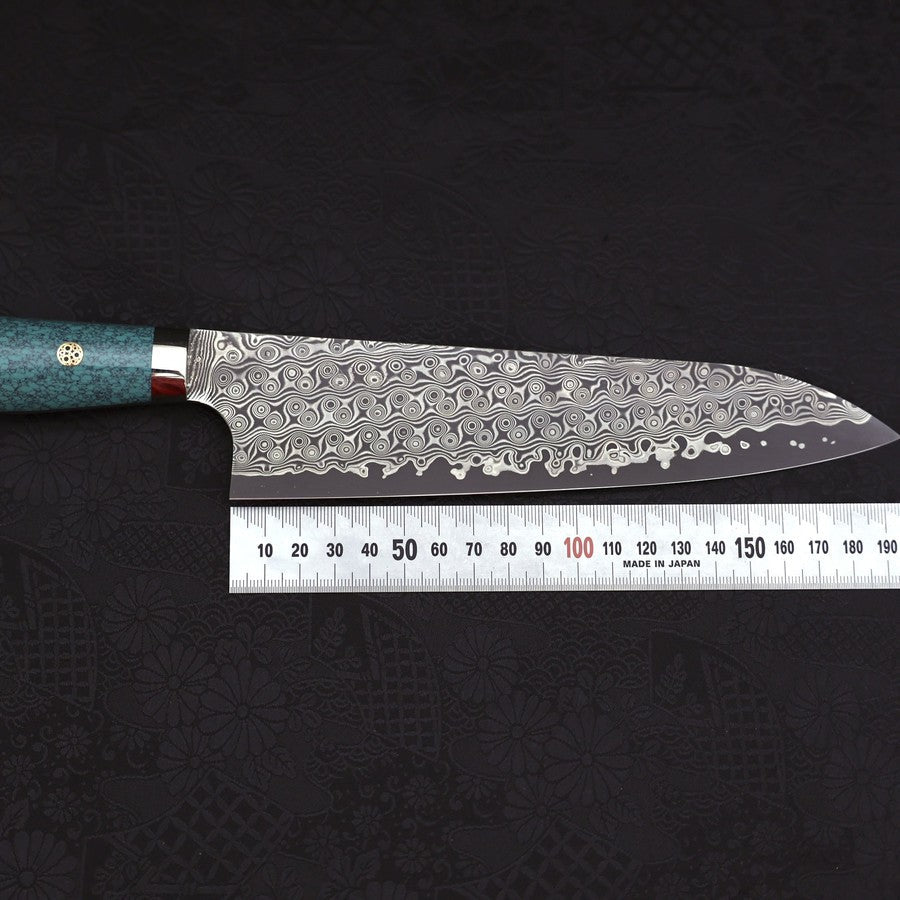 Gyuto SG-2 Damascus Turquoise Green Handle 210mm