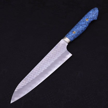 Gyuto SG-2 Tsuchime Turquoise Blue Handle 210mm