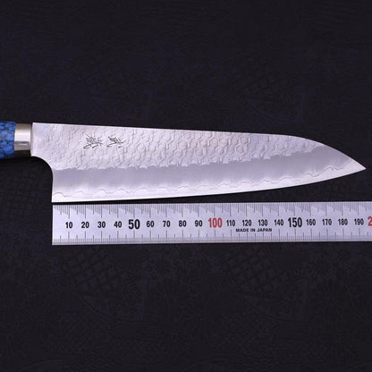 Gyuto SG-2 Tsuchime Turquoise Blue Handle 210mm