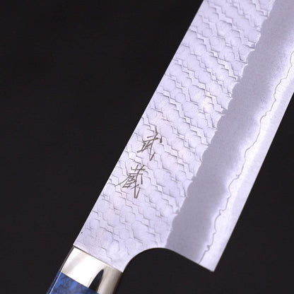 Gyuto SG-2 Tsuchime Turquoise Blue Handle 240mm