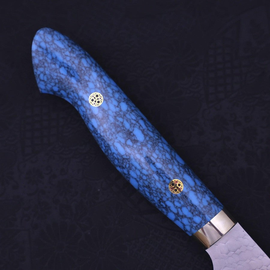 Gyuto SG-2 Tsuchime Turquoise Blue Handle 240mm
