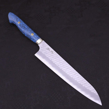 Gyuto SG-2 Tsuchime Turquoise Blue Handle 240mm