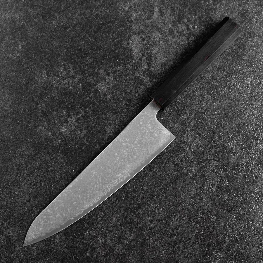Gyuto SLD Black Damascus Ebony Handle 210mm (8.3”)-[Musashi]-[Japanese-Kitchen-Knives]