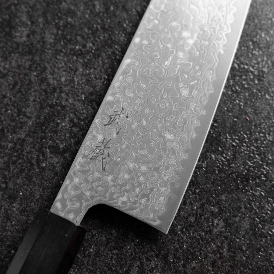 Gyuto SLD Black Damascus Ebony Handle 210mm (8.3”)-[Musashi]-[Japanese-Kitchen-Knives]