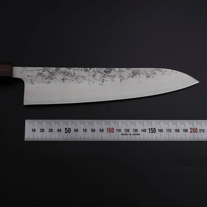 Gyuto SLD Nashiji Washi Purple Urushi Handle 210mm