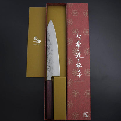 Gyuto SLD Nashiji Washi Purple Urushi Handle 210mm