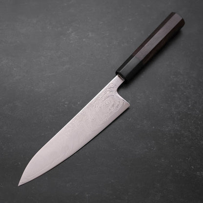 Gyuto SLD Wave Nickel Damascus Buffalo Ebony Handle 180mm