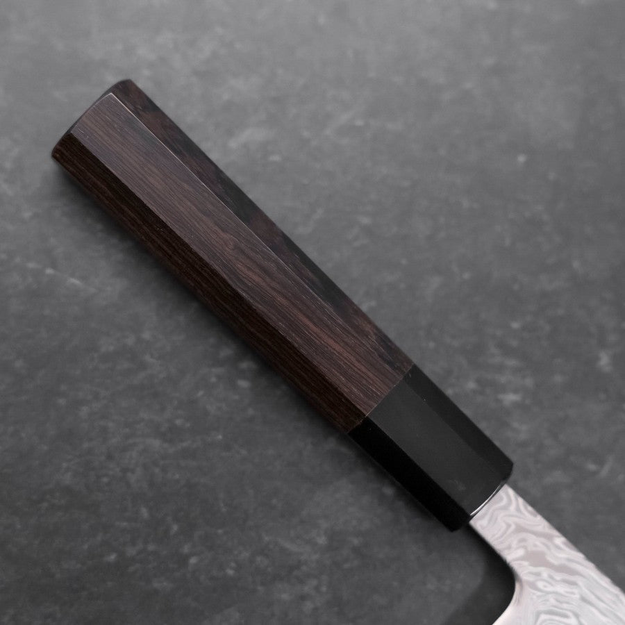 Gyuto SLD Wave Nickel Damascus Buffalo Ebony Handle 180mm