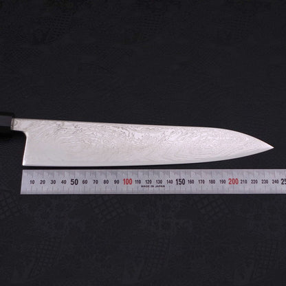 Gyuto SLD Wave Nickel Damascus Buffalo Ebony Handle 240mm
