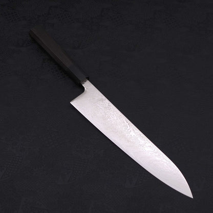 Gyuto SLD Wave Nickel Damascus Buffalo Ebony Handle 240mm