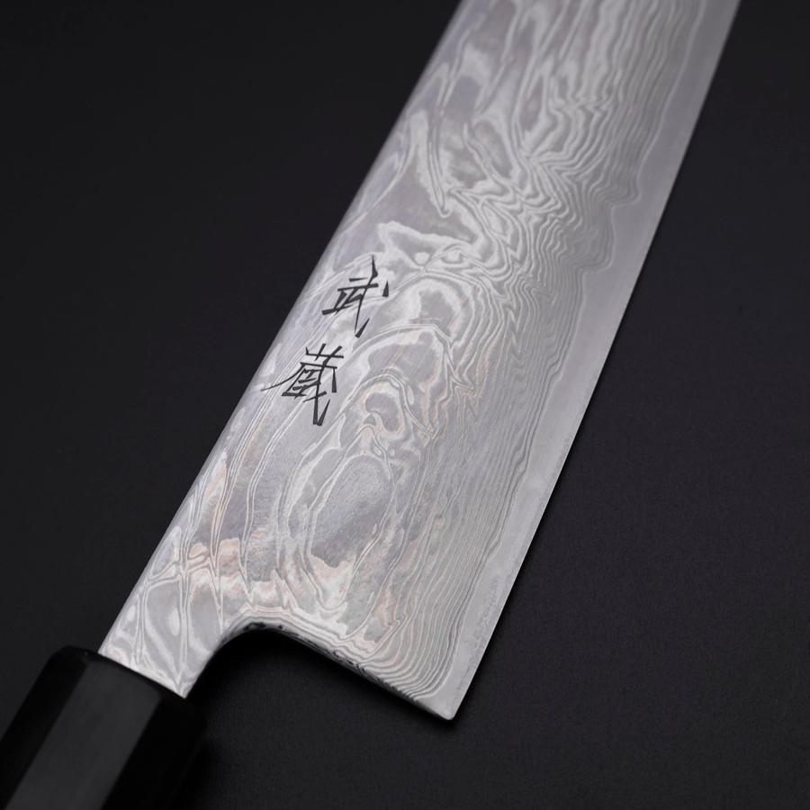 Gyuto SLD Wave Nickel Damascus Buffalo Magnolia Handle 210mm