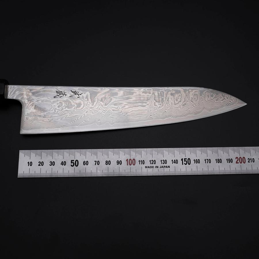 Gyuto SLD Wave Nickel Damascus Buffalo Magnolia Handle 210mm