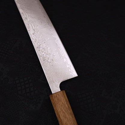Gyuto SLD Wave Nickel Damascus Yaki Urushi Handle 210mm