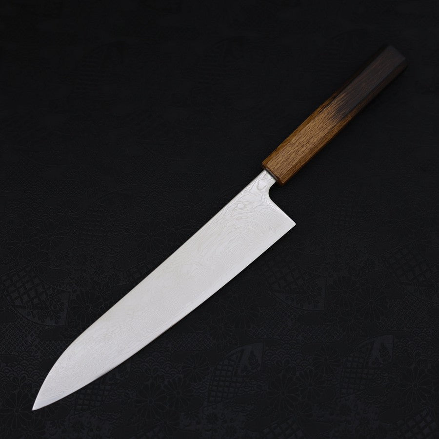 Gyuto SLD Wave Nickel Damascus Yaki Urushi Handle 240mm