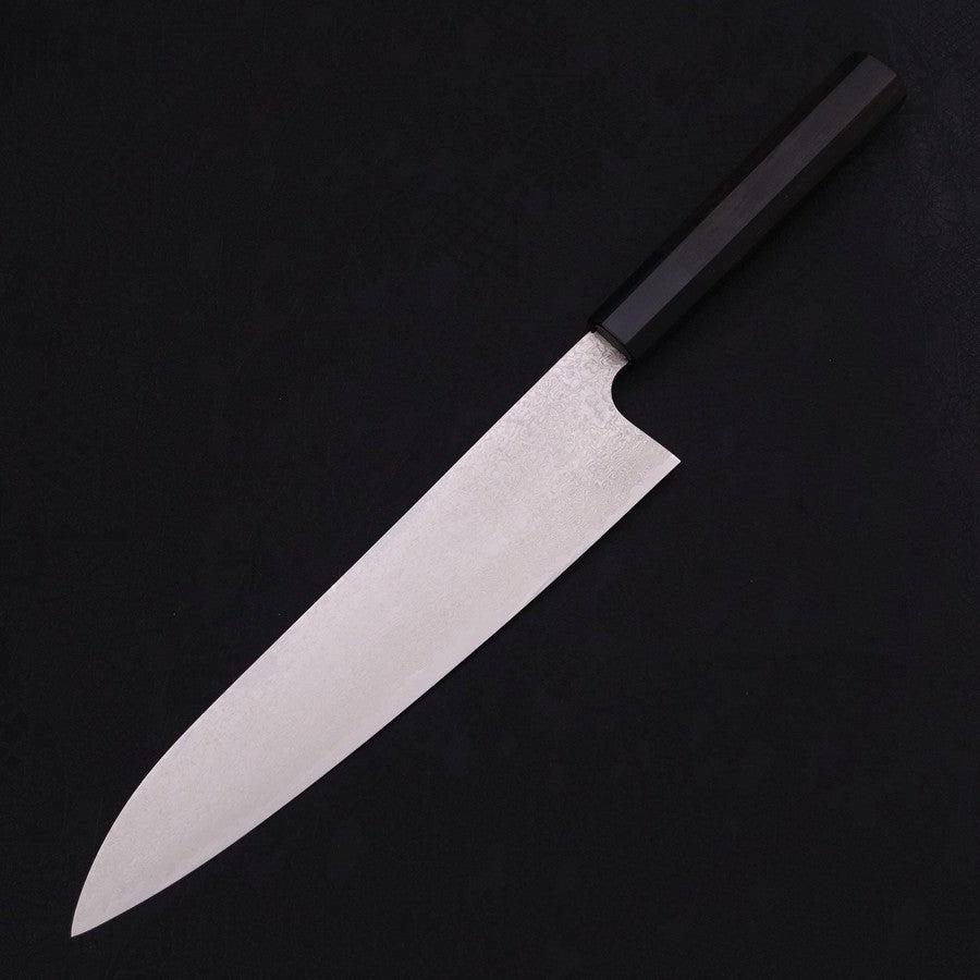Gyuto Silver Steel #3 Damascus Buffalo Ebony Handle 240mm