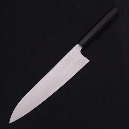 Gyuto Silver Steel #3 Damascus Buffalo Ebony Handle 240mm